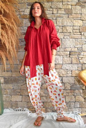 Larc Poet Blouse Sangria